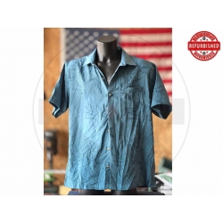Camicia hawaiana foglie blu...