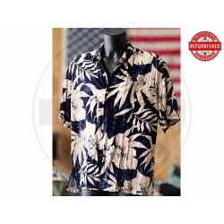 Camicia hawaiana blu beige...