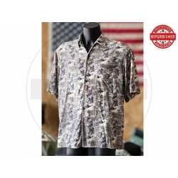 Camicia hawaiana seta beige...