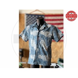 Camicia hawaiana ananas blu M USATO