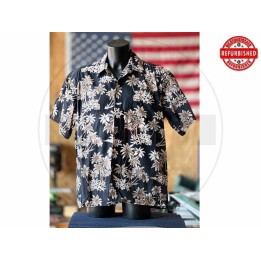 Camicia hawaiana palme nere XL USATO