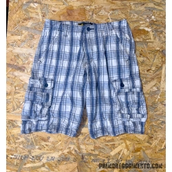 Bermuda Cargo Quadri Blu -...
