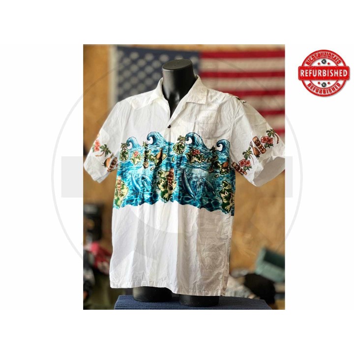 Camicia hawaiana onde e delfini XL USATO