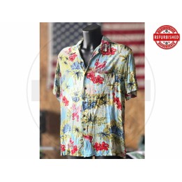 Camicia hawaiana fenicotteri tropicale L USATO