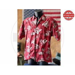 Camicia hawaiana rossa palme XL USATO