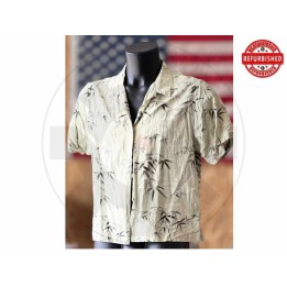 Camicia hawaiana verde bamboo L USATO