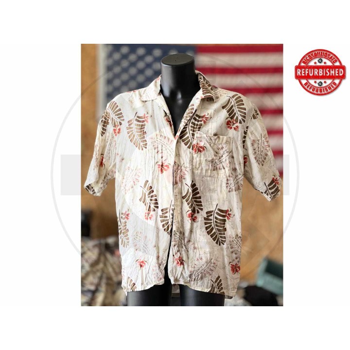 Camicia hawaiana foglie e fiori SUMMA L USATO