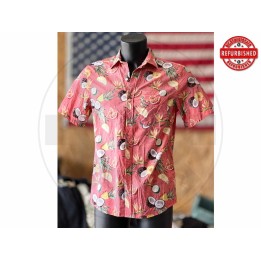 Camicia hawaiana agrumi tropicale S USATO