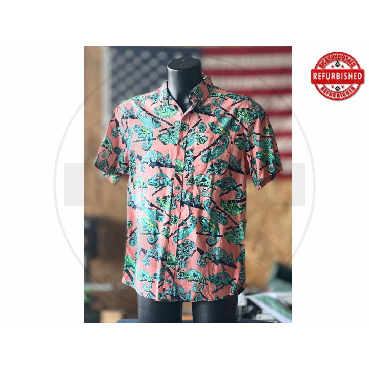 Camicia hawaiana camaleonti L USATO