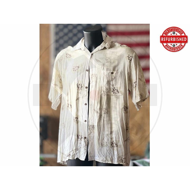 Camicia hawaiana beige floreale L USATO