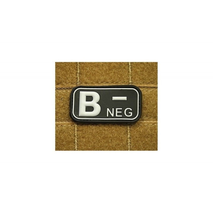 B NEG Rubber swat Bloodtype Patch